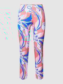 Legging met all-over motief, model 'SABRINA' van SEDUCTIVE Blauw / turquoise - 16