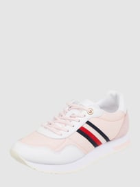 Sneaker van leer en textiel van Tommy Hilfiger Roze - 21