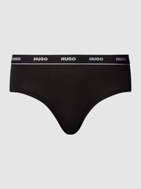 Slip in een set van 3 stuks met labelprint van HUGO Grijs / zwart - 39