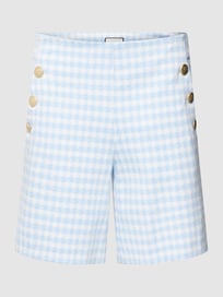Bermuda met ruitmotief, model 'BRADY' van SEDUCTIVE Blauw / turquoise - 35