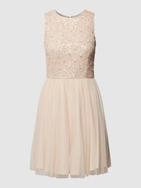 Cocktailkleid in Minilänge mit Paillettenbesatz von LACE & BEADS Rosa - 26