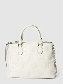 Handtas met all-over logostitchings, model 'serenita' van JOOP! Jeans Wit - 23