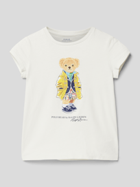 T-shirt met motiefprint, model 'BEAR' van Polo Ralph Lauren Kids Wit - 15