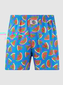 Boxershort van katoen met all-over motief  van Deal Blauw / turquoise - 25