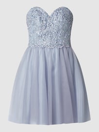 Off Shoulder Cocktailkleid aus Mesh  von Laona Blau / Türkis - 28