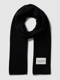 Wollschal mit Label-Detail von Marc O'Polo Grau / Schwarz - 17
