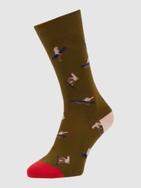 Sokken met all-over motief  van Dilly Socks Blauw / turquoise - 47
