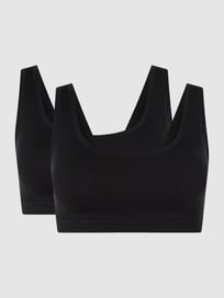 Bustier aus Mikrofaser im 2er-Pack - One Size von Skiny Grau / Schwarz - 7