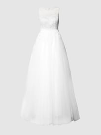 Brautkleid mit floralen Stickereien von TROYDEN COLLECTION Weiß - 30