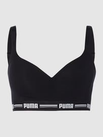 Bralette mit Logo-Bund  von Puma Grau / Schwarz - 36