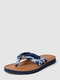 Teenslippers met labeldetail, model 'ELEVATED' van Tommy Hilfiger Blauw / turquoise - 10