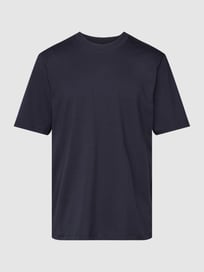 T-shirt met geribde ronde hals, model 'SUS' van Esprit Blauw / turquoise - 4