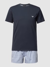 Pyjama mit Label-Details von Emporio Armani Blau / Türkis - 34