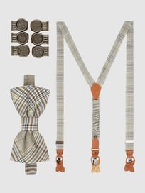 Hosenträger und Fliege im Set von Prince Bowtie Grün - 27