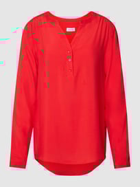 Blouse van viscose met korte knoopsluiting van Seidensticker Rood - 12