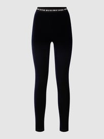 Legging van suède van Versace Jeans Couture Blauw / turquoise - 38