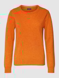 Strickpullover aus Wolle mit Label-Stitching von Gant Orange - 7