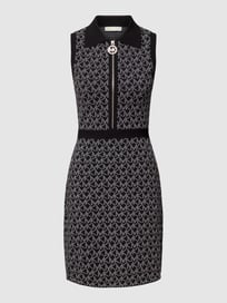 Jurk met all-over motief, model 'DOT POLO' van MICHAEL Michael Kors Grijs / zwart - 31