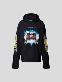 Hoodie mit Statement- und Motiv-Print von VTMNTS Grau / Schwarz - 44