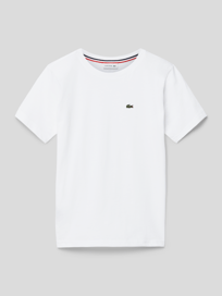 T-Shirt mit Label-Stitching von Lacoste Weiß - 36