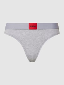 String mit Label-Patch Modell 'Thong Red Label' von HUGO Grau / Schwarz - 39