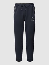 Sweatpants mit Label-Print Modell 'Hadiko' von BOSS Green Blau / Türkis - 25