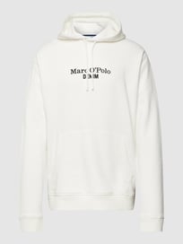 Hoodie met labelstitching van Marc O'Polo Denim Wit - 28
