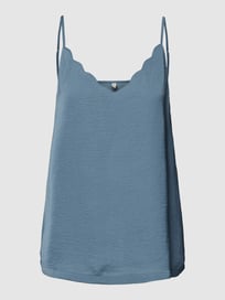 Top met bandjes en V-hals, model 'DEBBIE' van Only Blauw / turquoise - 5