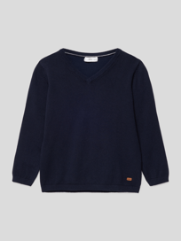 Pullover mit Label-Applikation Modell 'SWEATER FEDE' von Mango Blau / Türkis - 24