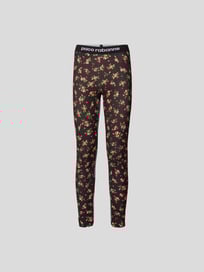 Leggings mit floralem Muster von Paco Rabanne Grau / Schwarz - 11