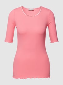 T-Shirt mit Wellensaum Modell 'Hizamond' von Fransa Rosa - 6