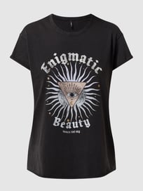Oversized T-shirt met print, model 'Lucy' van Only Grijs / zwart - 39