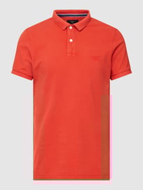 Poloshirt met logostitching, model 'VINT DESTROY' van Superdry Rood - 11