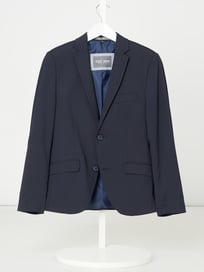 Slim fit 2-knoops colbert met afgebiesde klepzakken van G.O.L. Blauw / turquoise - 38
