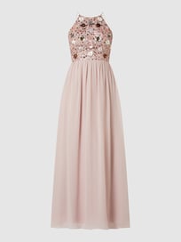 Abendkleid aus Chiffon mit Blüten-Applikationen von Laona Rosa - 27