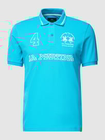 Poloshirt mit Kontraststreifen von La Martina Blau / Türkis - 45