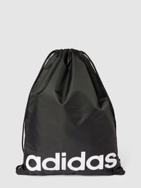 Turnbeutel mit Label-Print von adidas Originals Grau / Schwarz - 36