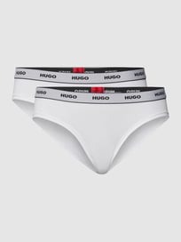 Slip met labelprint in een set van 3 stuks van HUGO Wit - 47