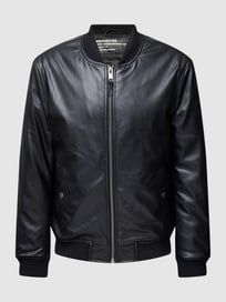 Lederjacke mit Stehkragen Modell 'BOB' von MCNEAL Grau / Schwarz - 34