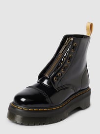 Veterboots in leerlook, model 'Vegan Sinclair' van Dr. Martens Grijs / zwart - 42