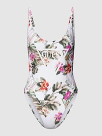 Badpak met labelprint van Guess Groen - 14