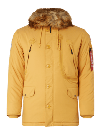 Parka mit abnehmbarem Webpelz - wattiert  von Alpha Industries Gelb - 43
