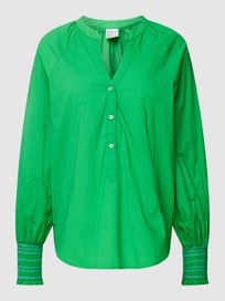 Bluse mit Tunikakragen von Emily Van den Bergh Grün - 24
