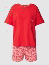 Pyjama mit Motiv-Print von Esprit Rot - 8