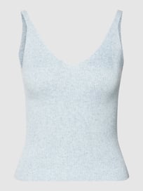 Gebreide top in gemêleerde look, model 'LINA' van Only Blauw / turquoise - 32