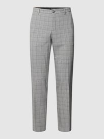 Slim Fit Chino mit Karomuster von Selected Homme Grau / Schwarz - 34