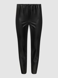 PLUS SIZE legging in leerlook van Samoon Grijs / zwart - 17