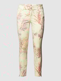 Hose mit Allover-Muster Modell 'ITALY' von Buena Vista Gelb - 6