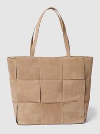 Shopper met all-over motief, model 'MEERI' van Marc O'Polo Bruin - 45