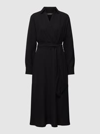 Jurk met reverskraag, model 'ROWELLA' van Lauren Ralph Lauren Grijs / zwart - 44